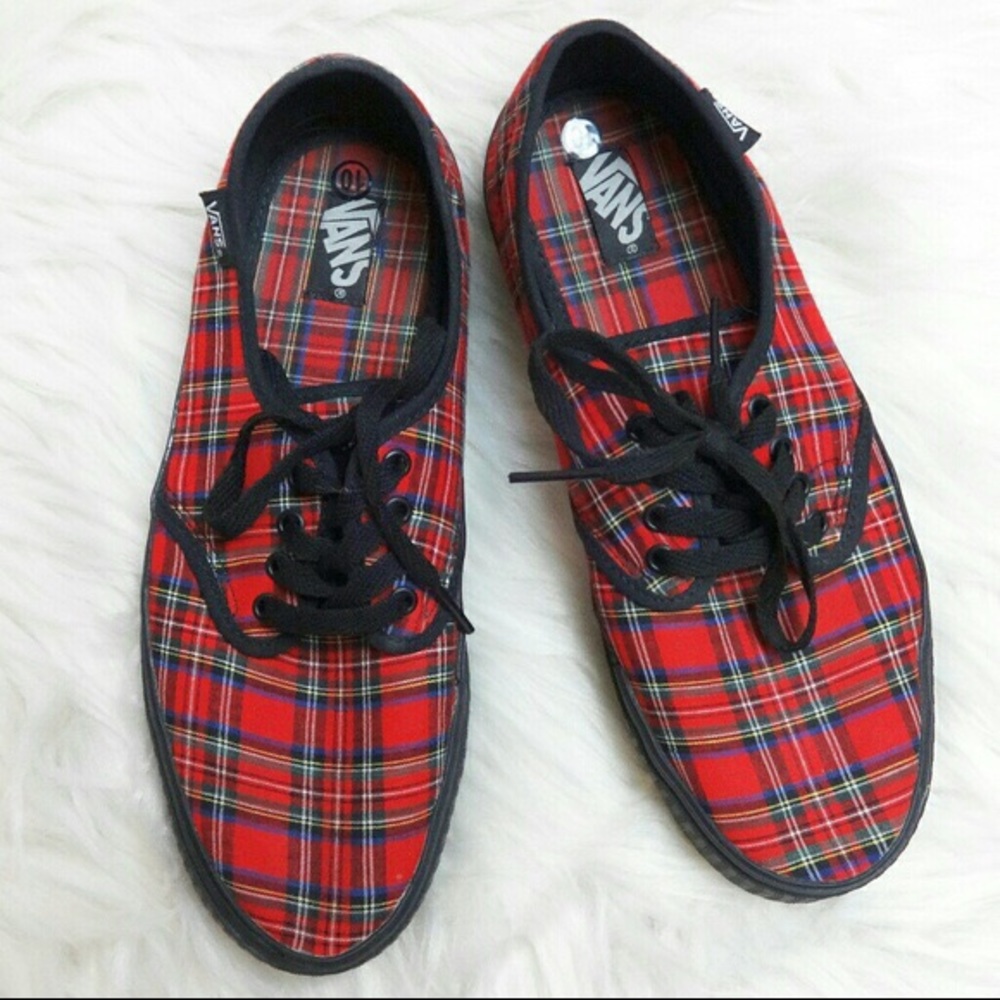 VANS Red Plaid Creepers